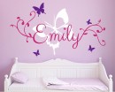 Butterfly Personalised Name Wall Sticker 